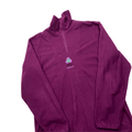 Vintage 90s Purple Adidas Centre Logo Quarter Zip Fleece - Large - The Streetwear Studio