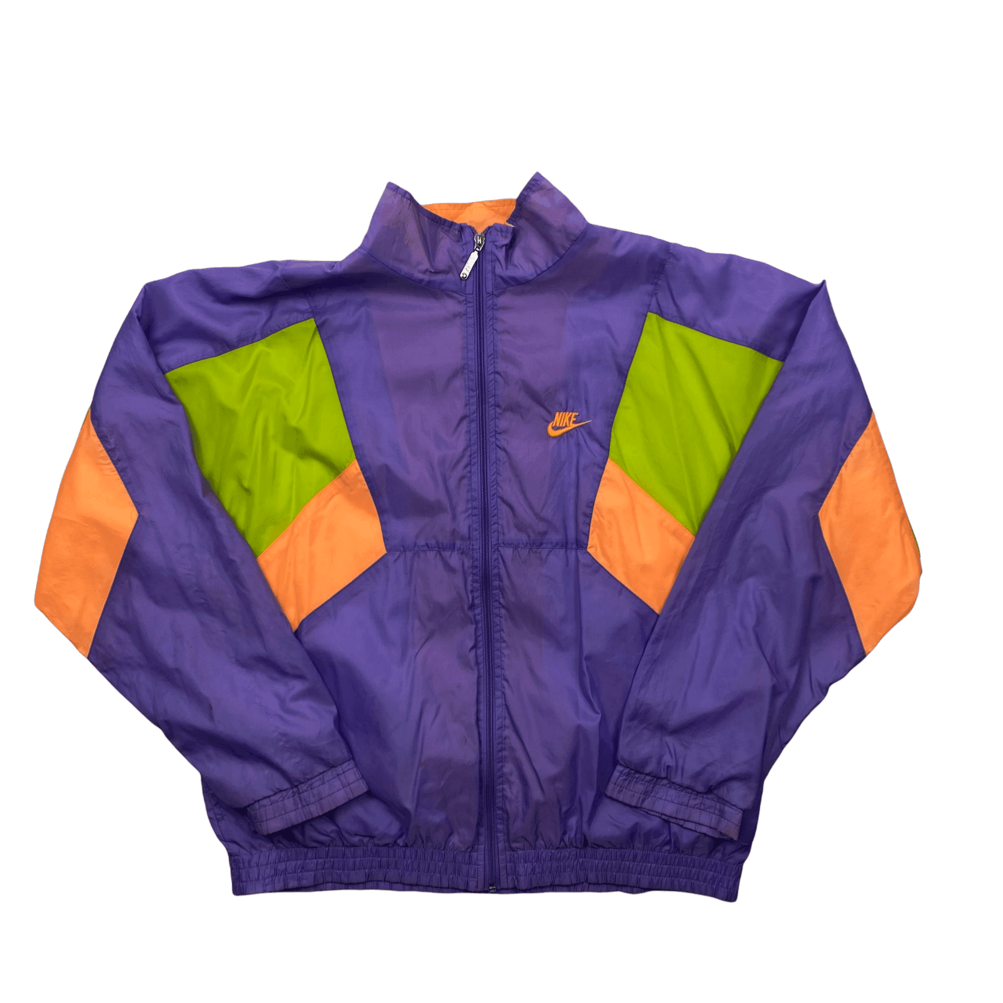 Vintage 90s Purple Green Nike Waterproof Windbreaker Jacket Medium