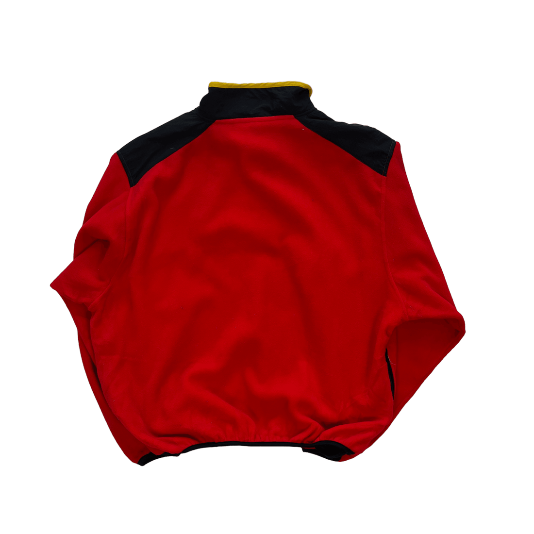 Vintage 90s Red + Black Marlboro Quarter Button Fleece - Extra Large - The Streetwear Studio