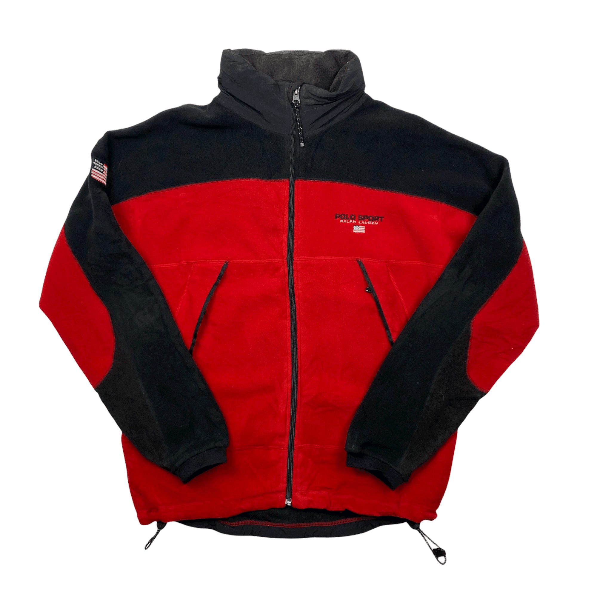 Red and black polo jacket clearance