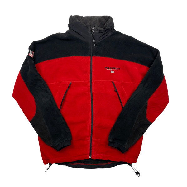 Black and red polo jacket online