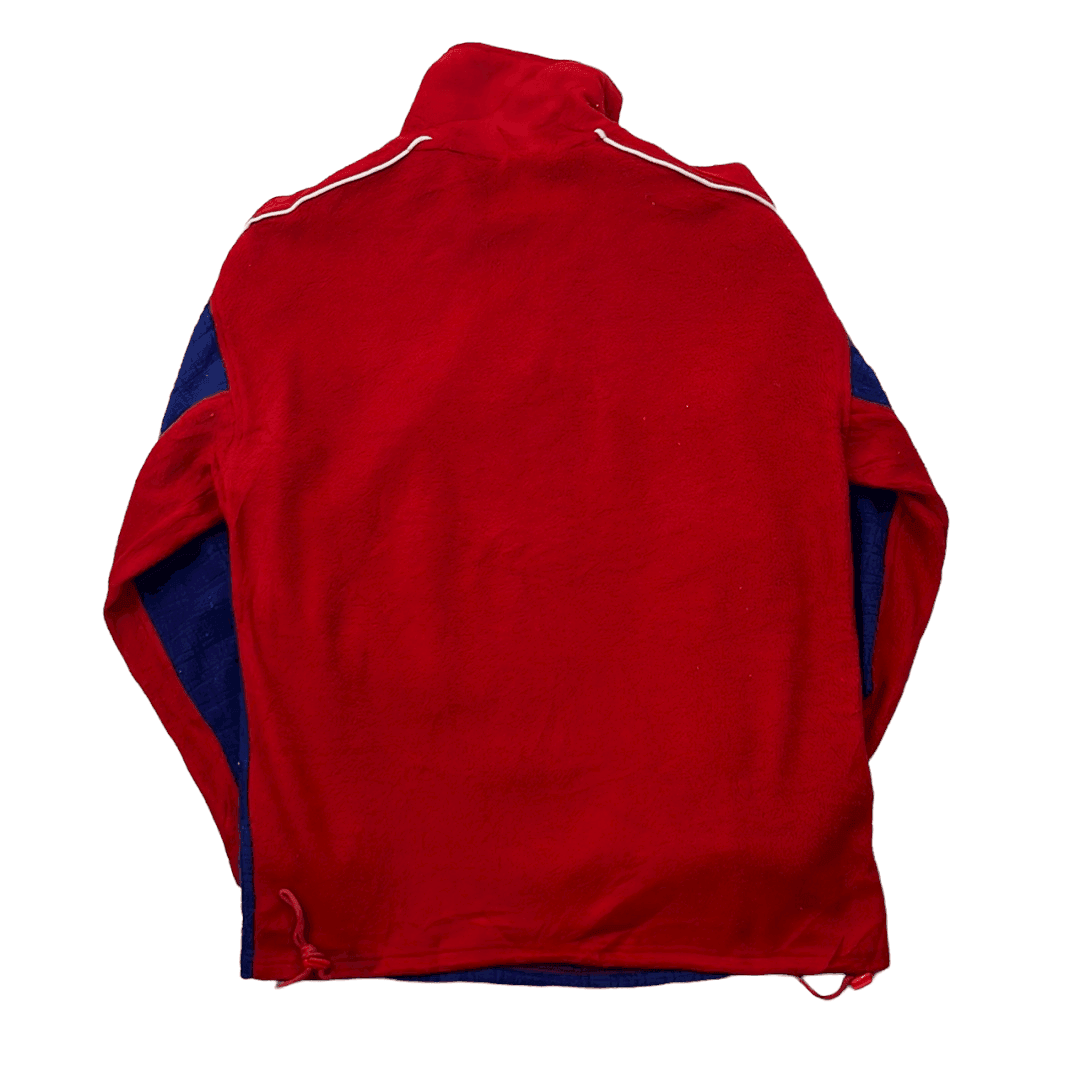 Vintage 90s Red, Blue + White Nike Quarter Zip Fleece - Medium - The Streetwear Studio