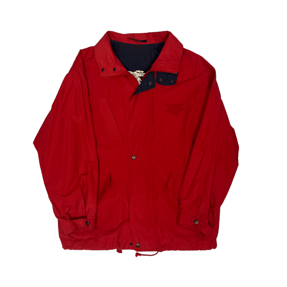 Vintage 90s Red Burberry Jacket - Large - The Streetwear Studio