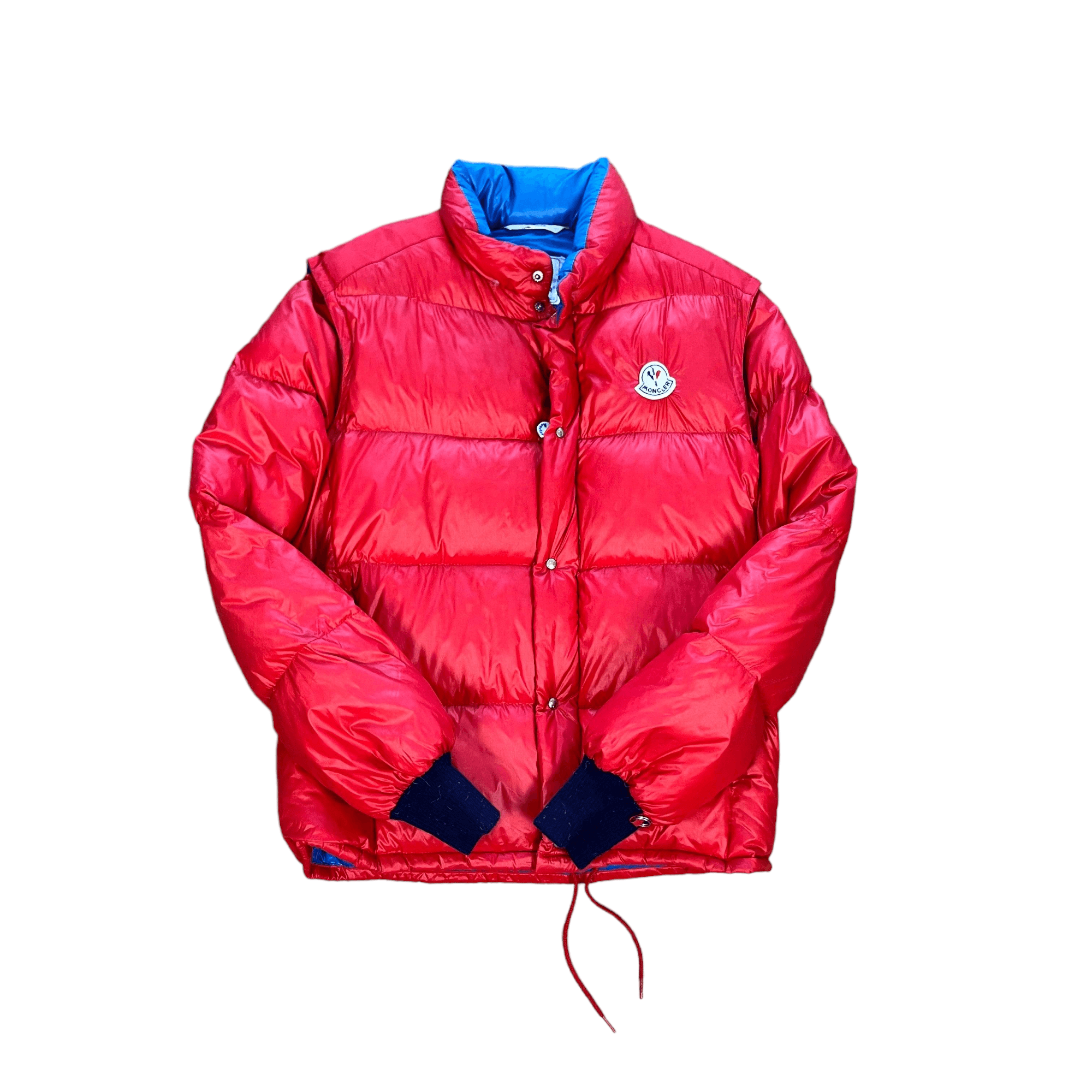 Vintage 90s Red Moncler Grenoble Puffer Coat - Small - The Streetwear Studio