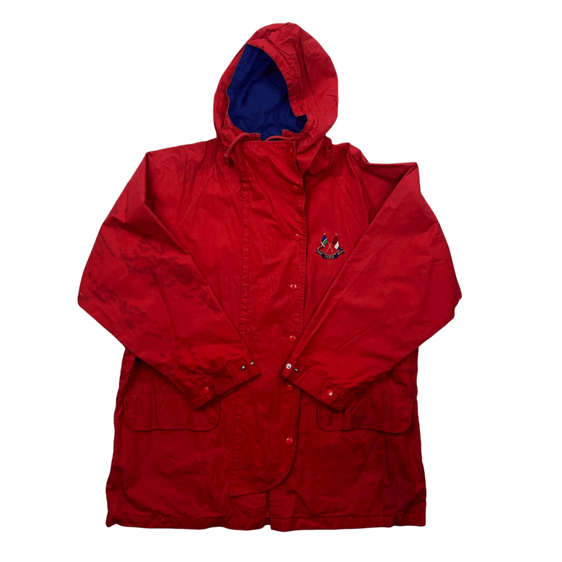 Vintage 90s Red Polo Ralph Lauren Jacket/ Coat - Small - The Streetwear Studio