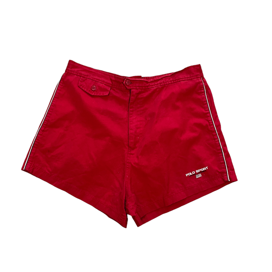 Vintage 90s Red Ralph Lauren Polo Sport Shorts - The Streetwear Studio