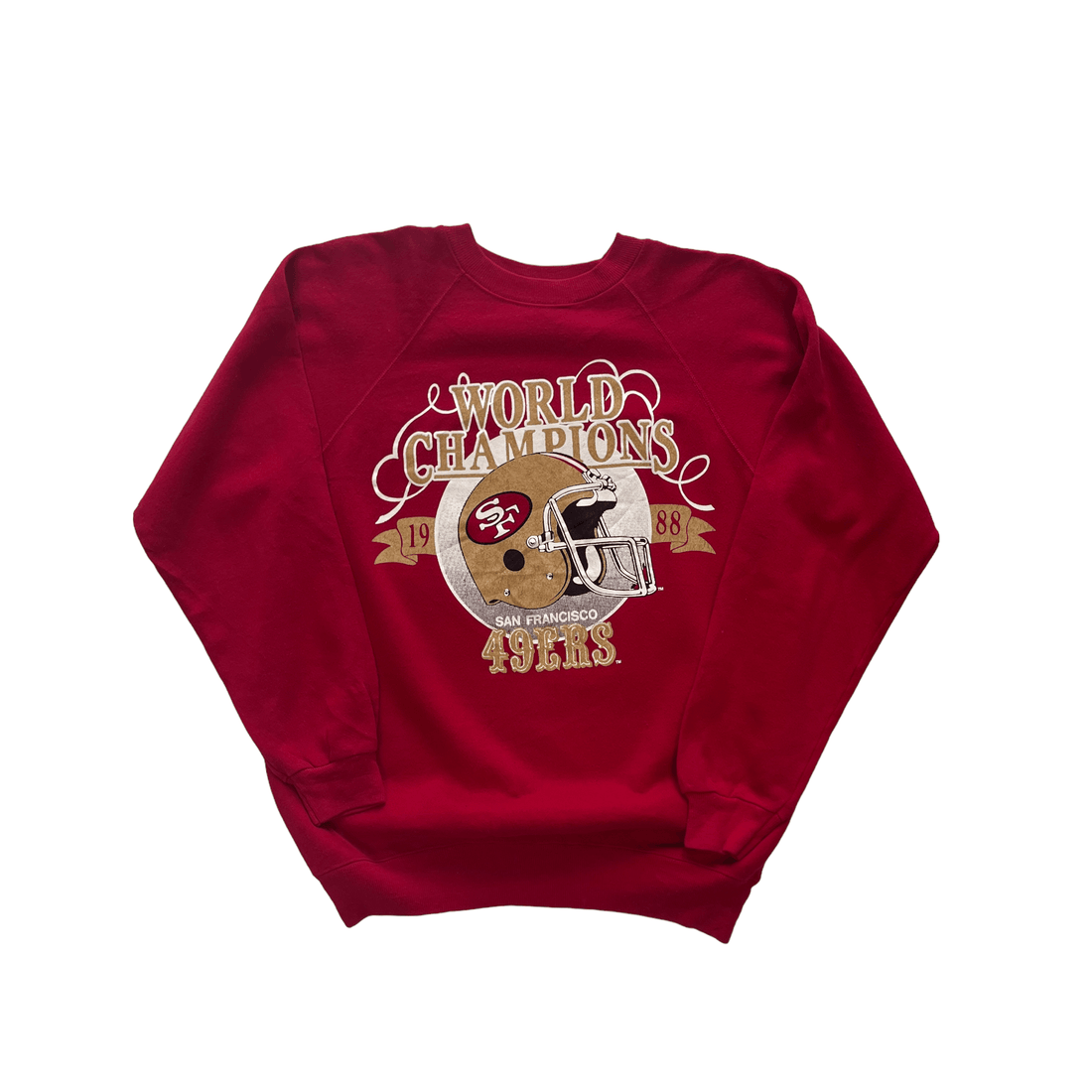 Vintage 90s Red San Francisco 49ers NFL Sweatshirt - Large - The Streetwear Studio