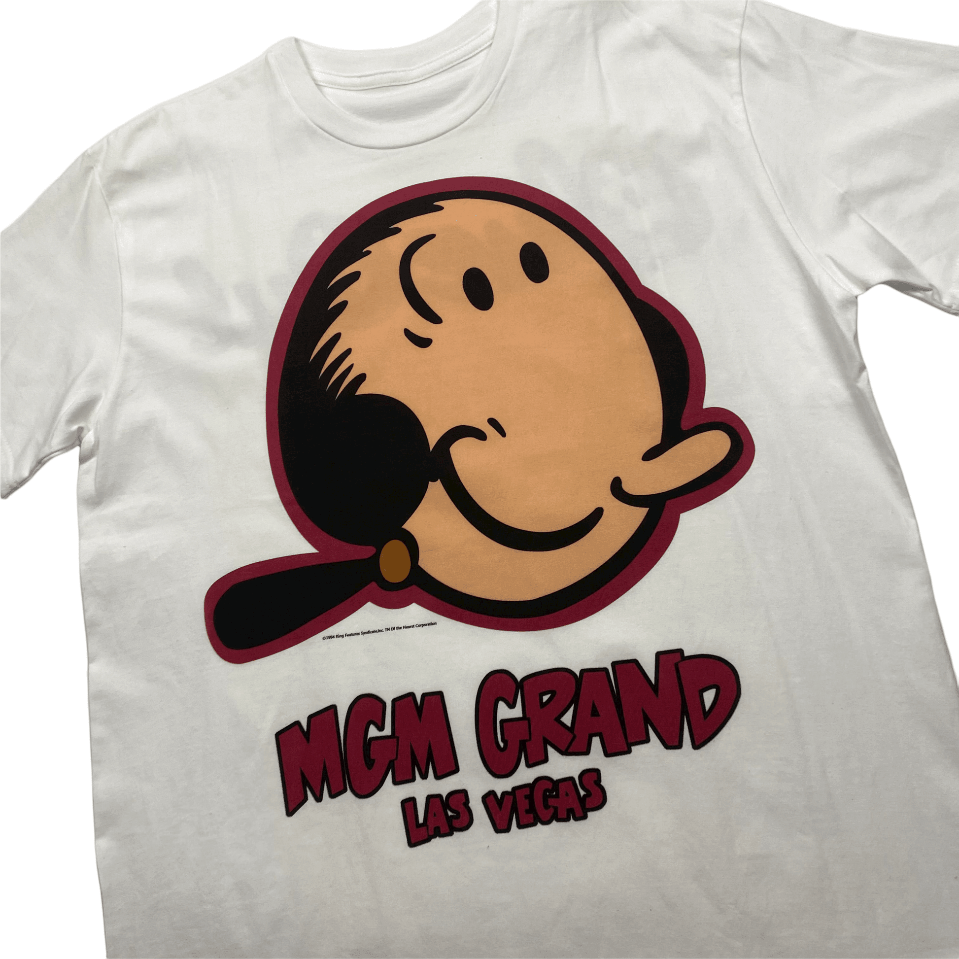 Vintage 90s White MGM Grand Las Vegas Graphic Tee - Extra Large - The Streetwear Studio