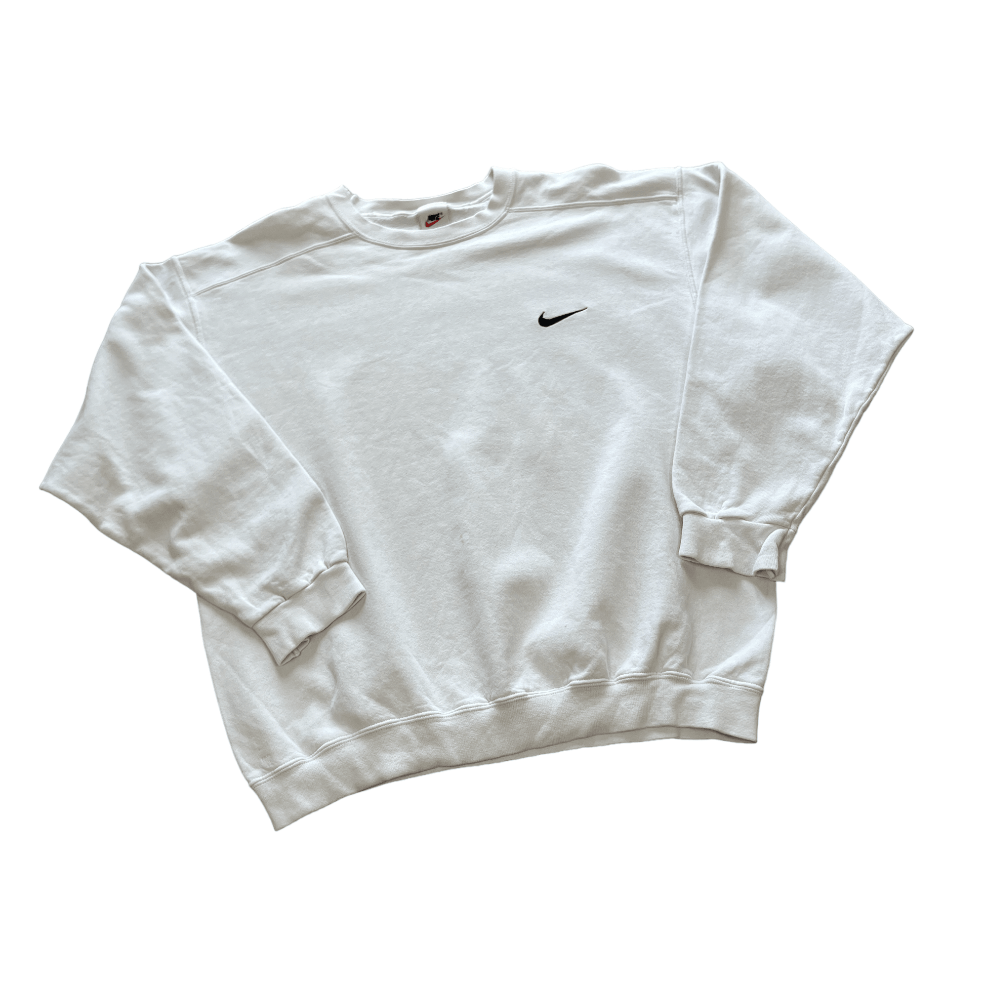 Vintage 90s White Nike Sweatshirt - Medium - The Streetwear Studio