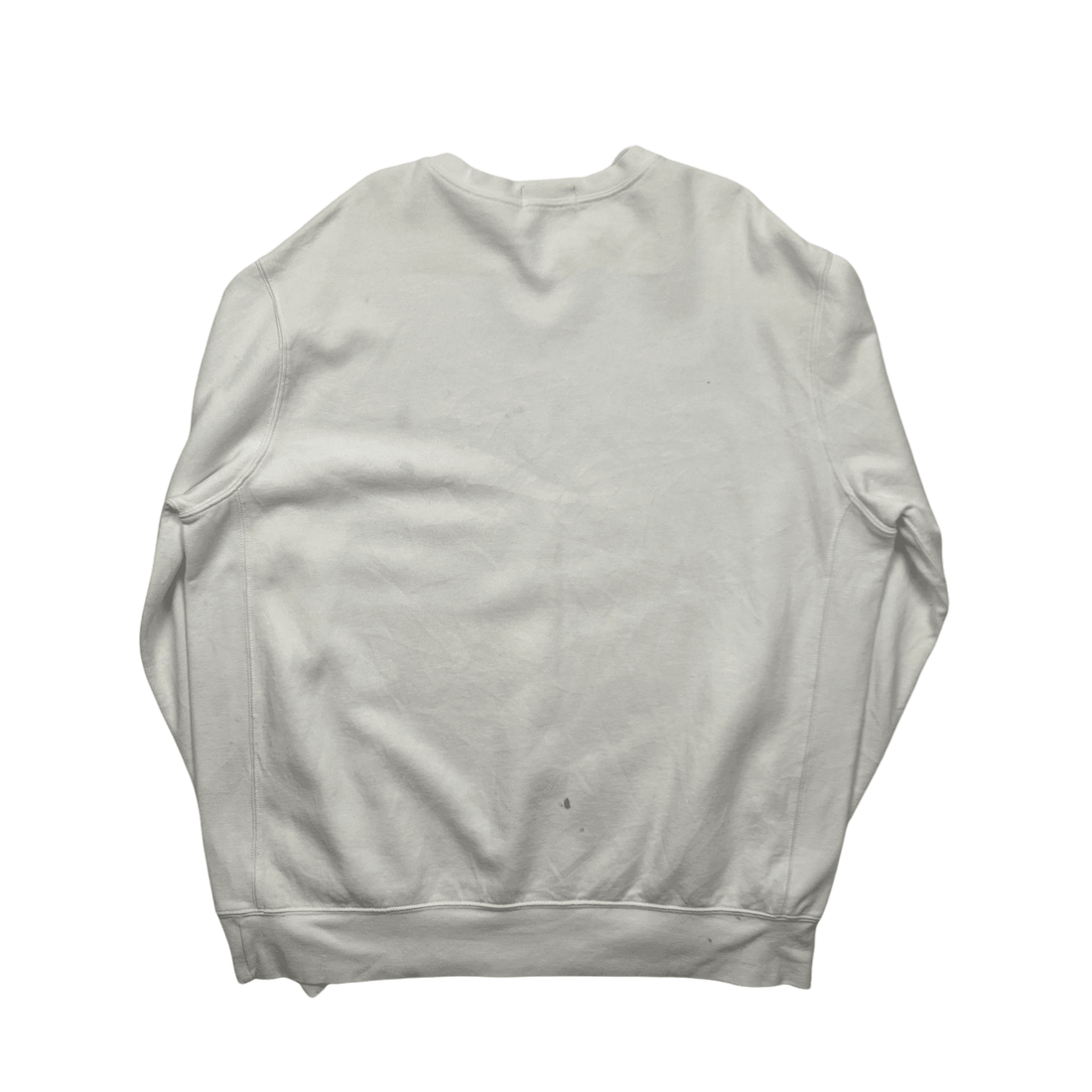 Vintage 90s White Polo Ralph Lauren Sweatshirt - Extra Large - The Streetwear Studio
