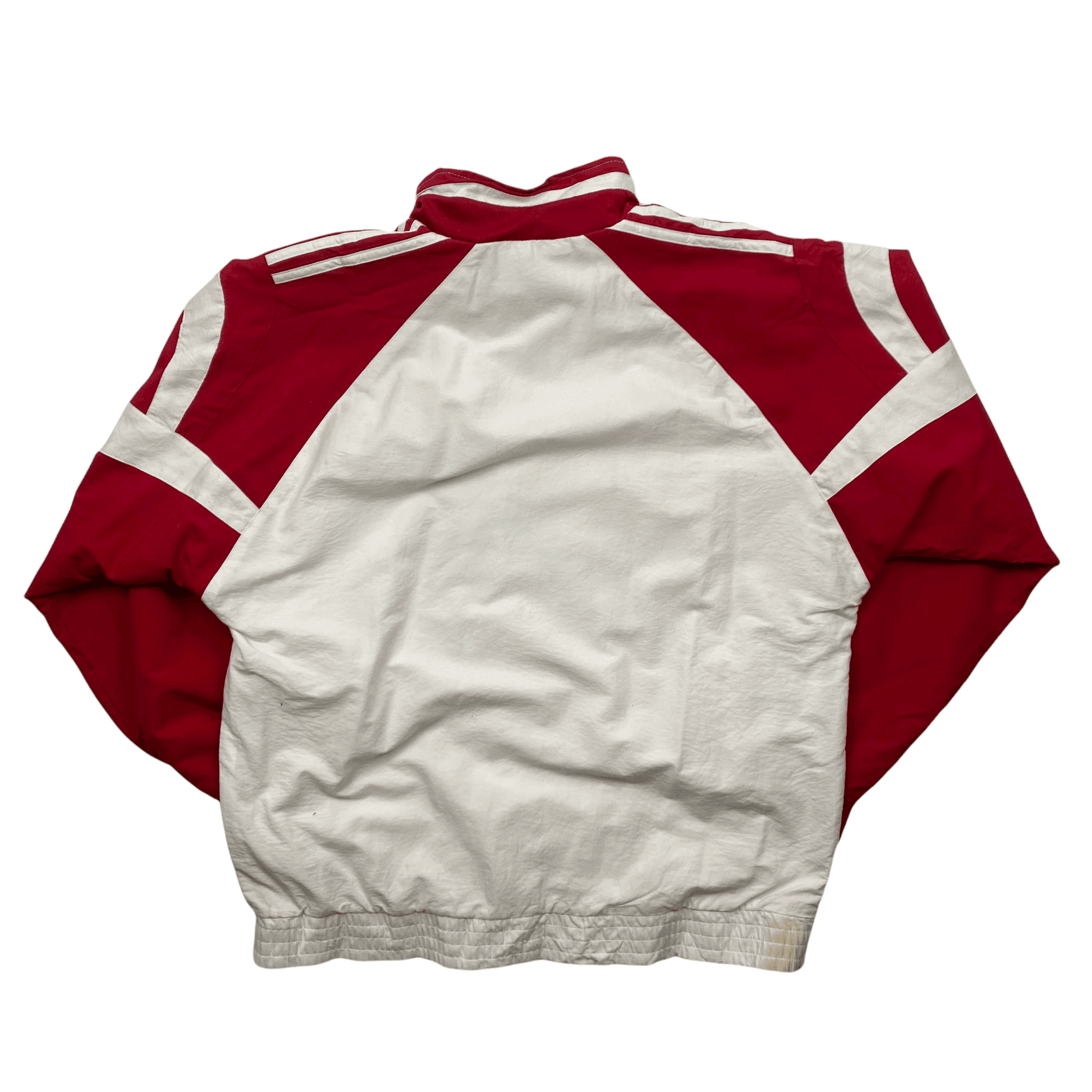 Vintage 90s White Red Adidas Spell Out Jacket Large