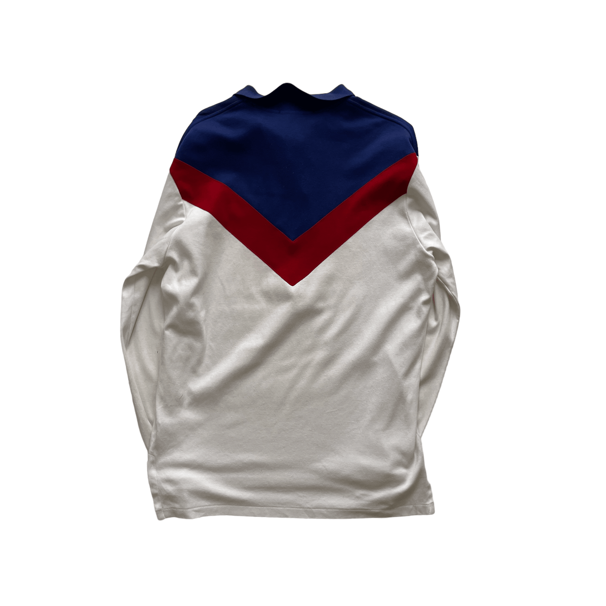 Vintage 90s White, Red + Blue Polo Ralph Lauren Suicide Ski Polo Shirt - Medium - The Streetwear Studio