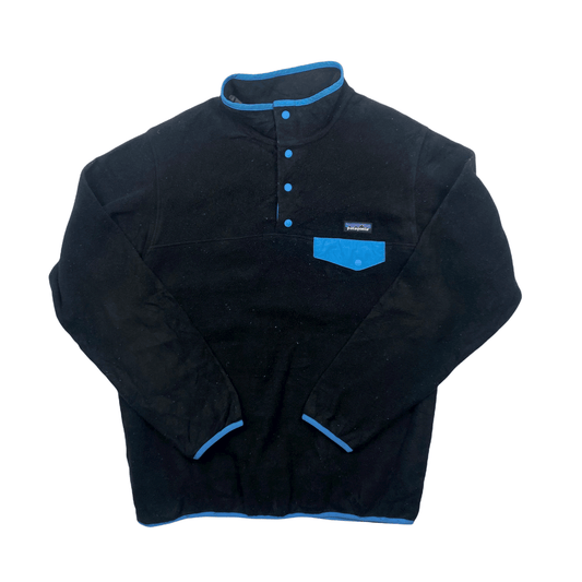 Vintage 90s Women's Black + Blue Patagonia Synchilla Fleece - Extra Large - The Streetwear Studio