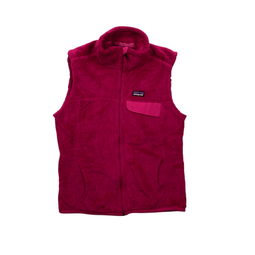 Vintage 90s Women's Pink Patagonia Fleece Vest/ Gilet - Medium - The Streetwear Studio