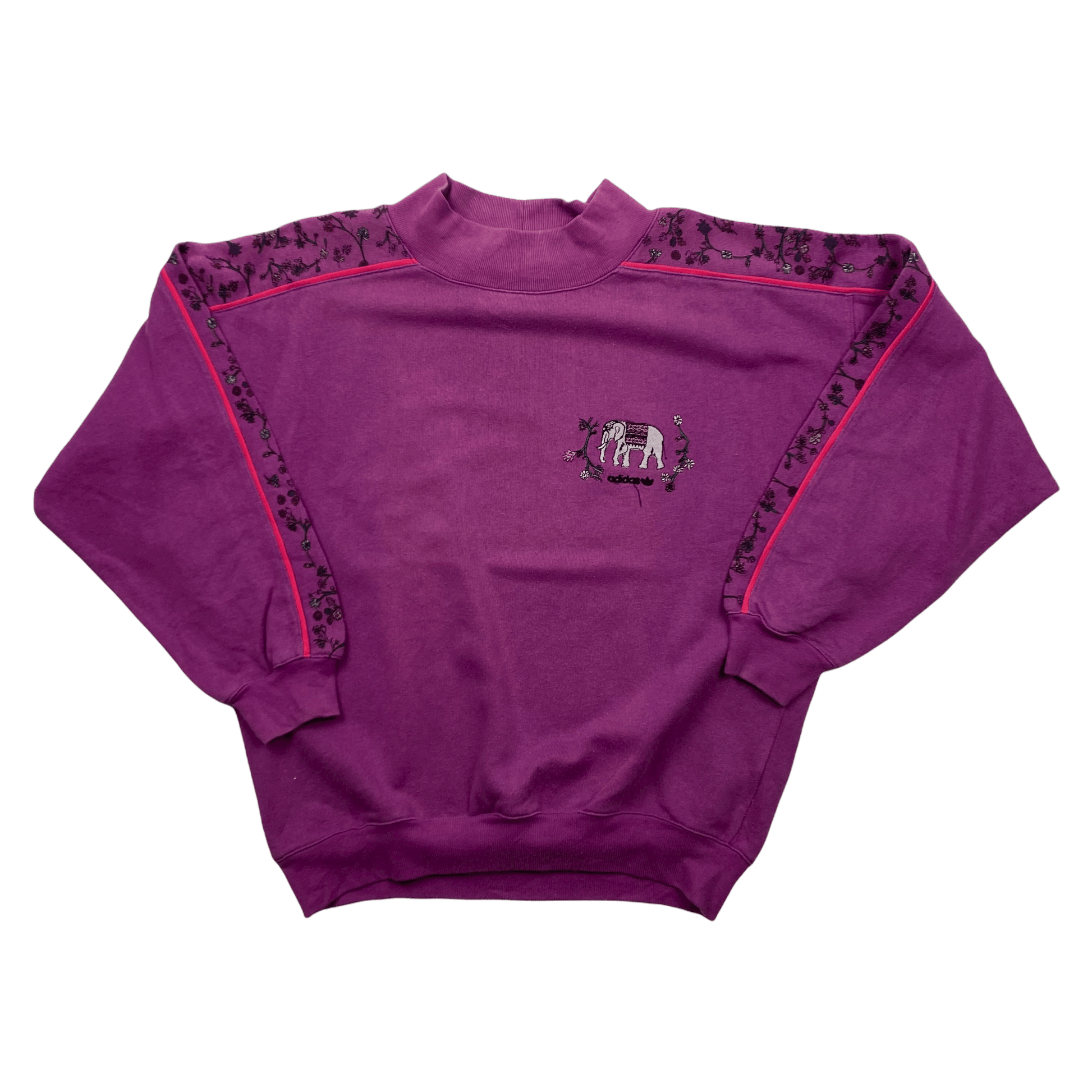 Vintage 90s Women’s Purple Adidas Spell-Out Sweatshirt - Medium - The Streetwear Studio
