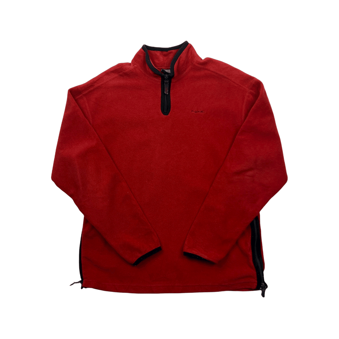 Vintage 90s Women’s Red Nike Quarter Zip Fleece - Extra Large - The Streetwear Studio