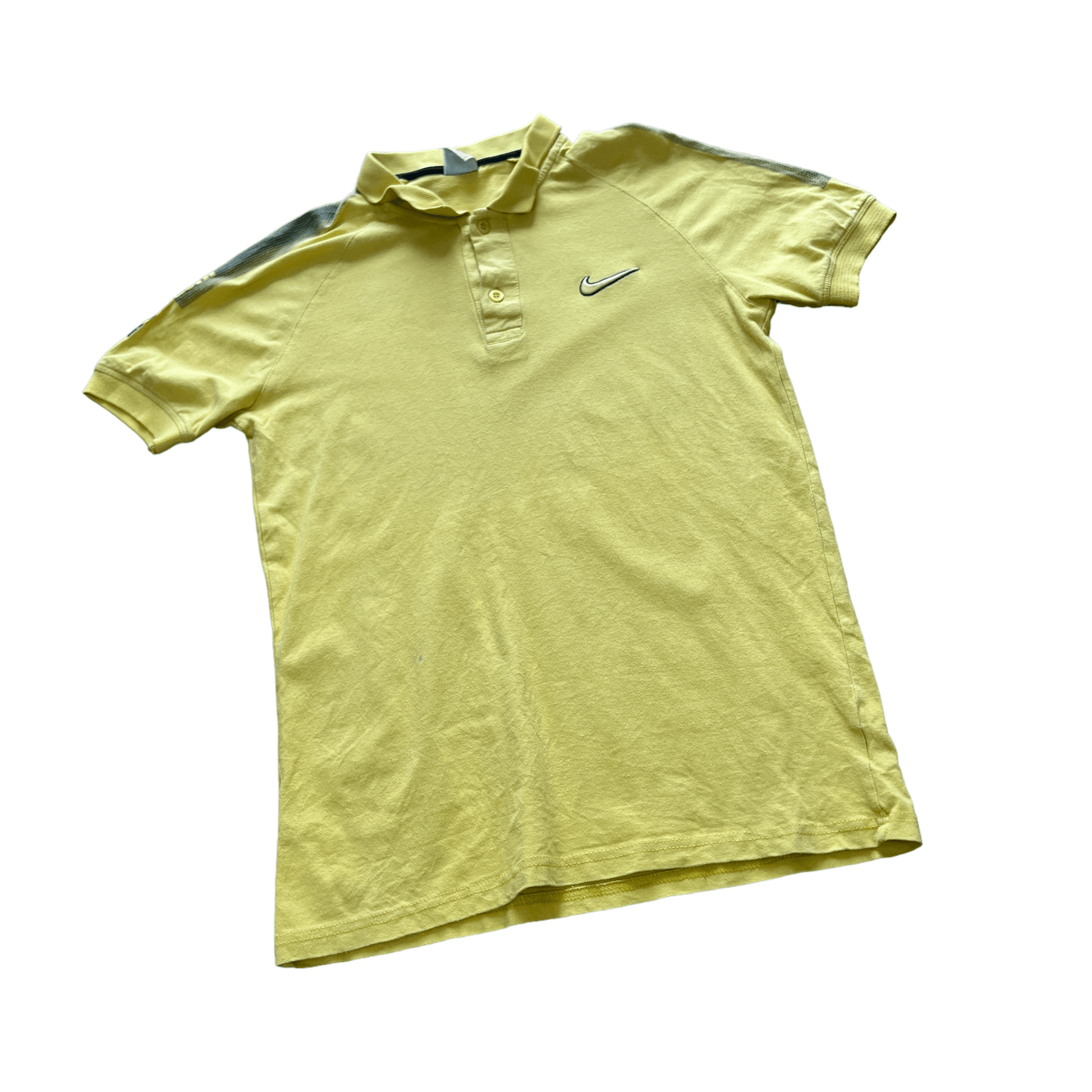 Vintage 90s Yellow Nike Polo Shirt - Small - The Streetwear Studio