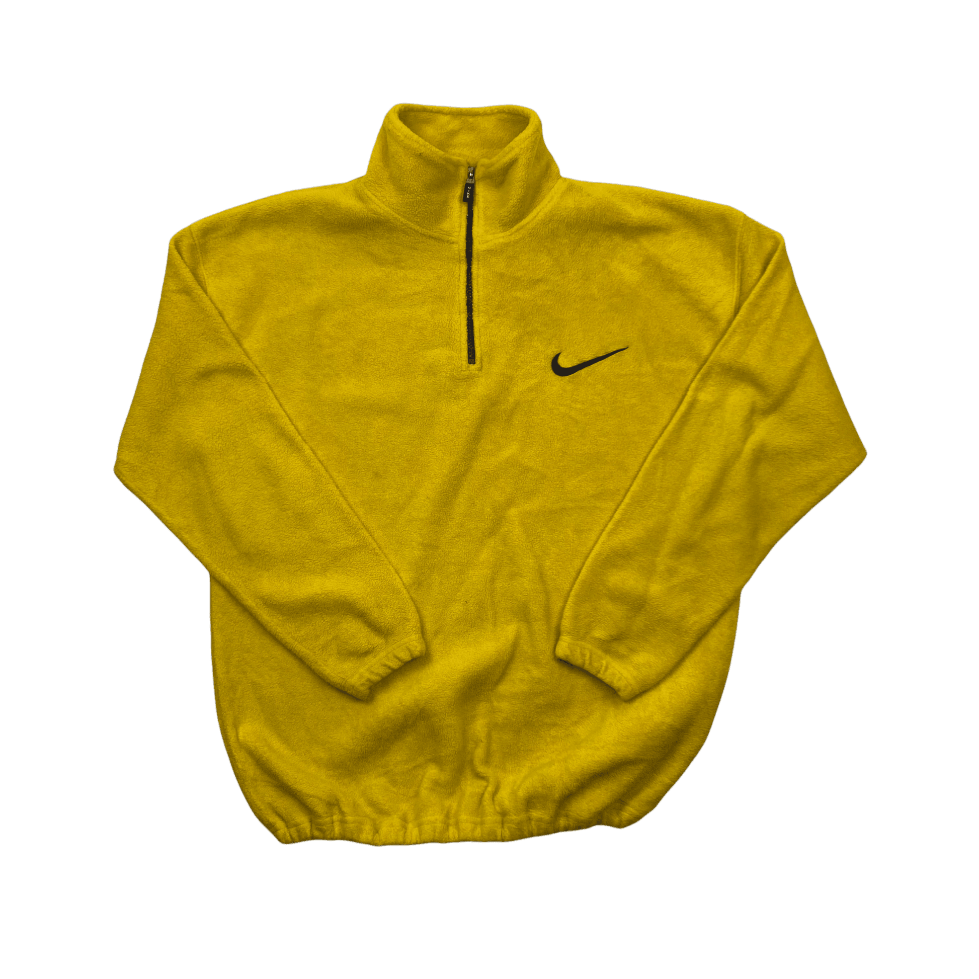 Vintage 90s Yellow Nike Quarter Zip Fleece - Recommended Size - Extra Large - The Streetwear Studio