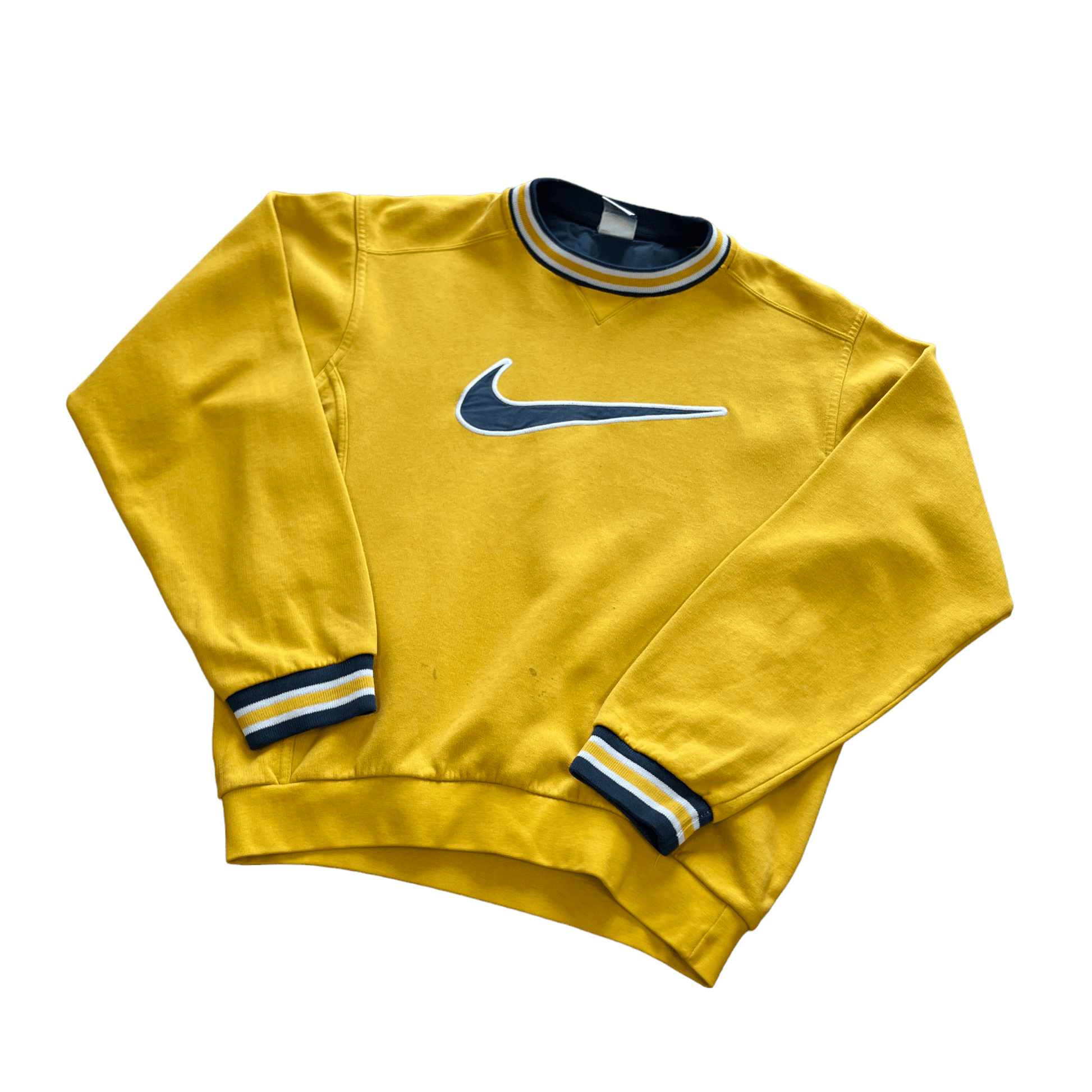 Vintage 90s Yellow Nike Sweatshirt - Recommended Size - Small - The Streetwear Studio