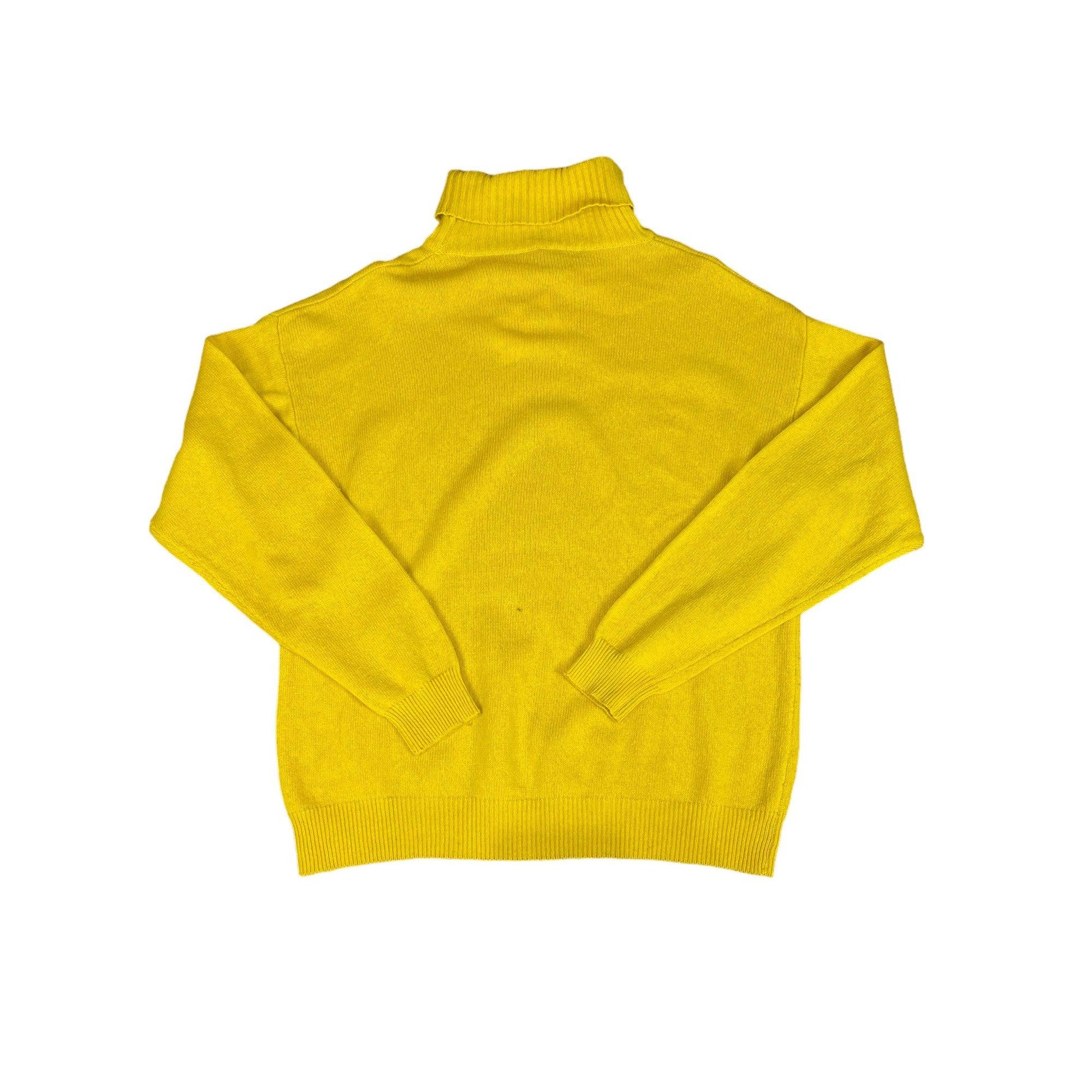 Vintage 90s Yellow Valentino Knitted Sweatshirt - Large - The Streetwear Studio