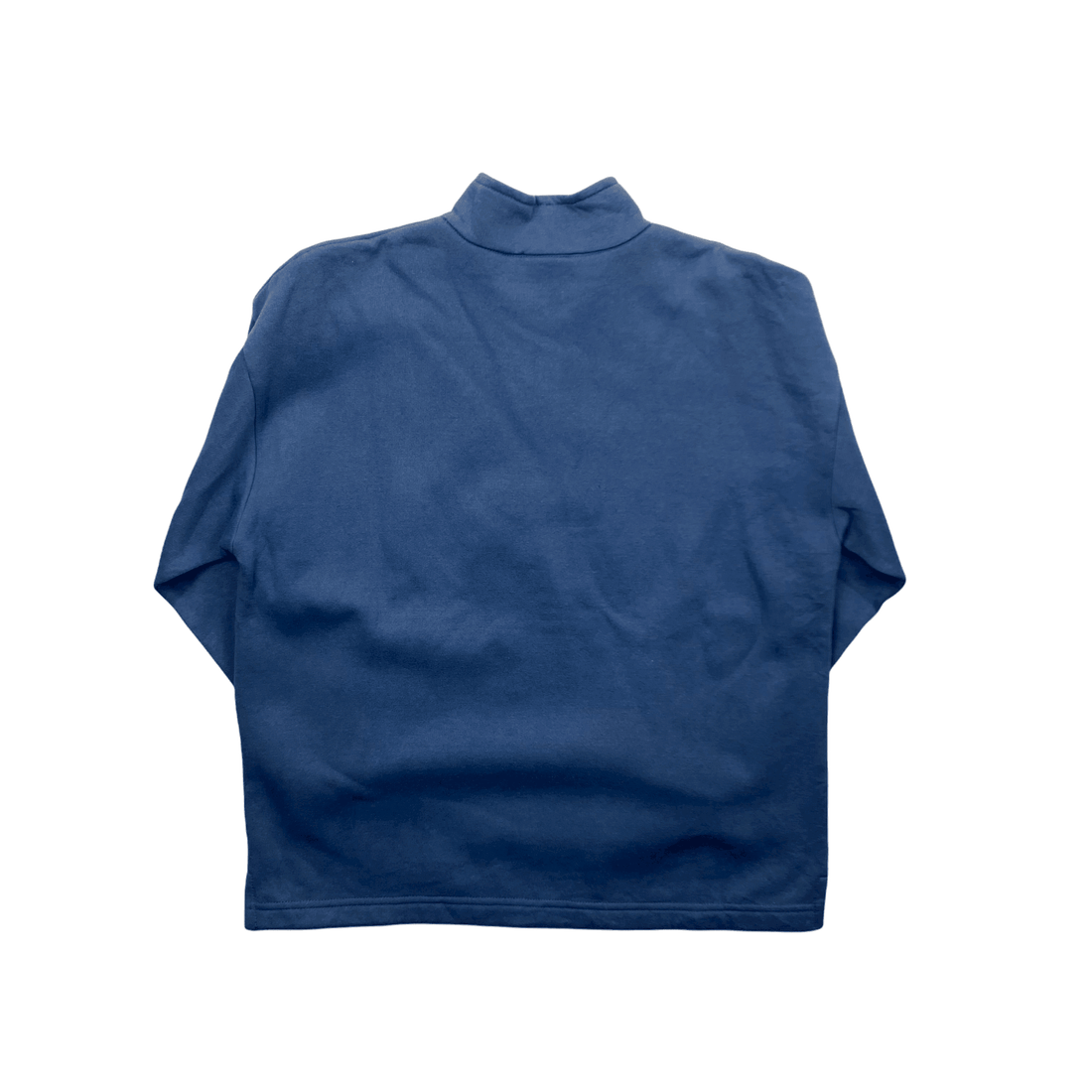 Vintage Baby Blue Women's Nike Centre Spell-Out Logo Quarter Zip Sweatshirt - Large - The Streetwear Studio