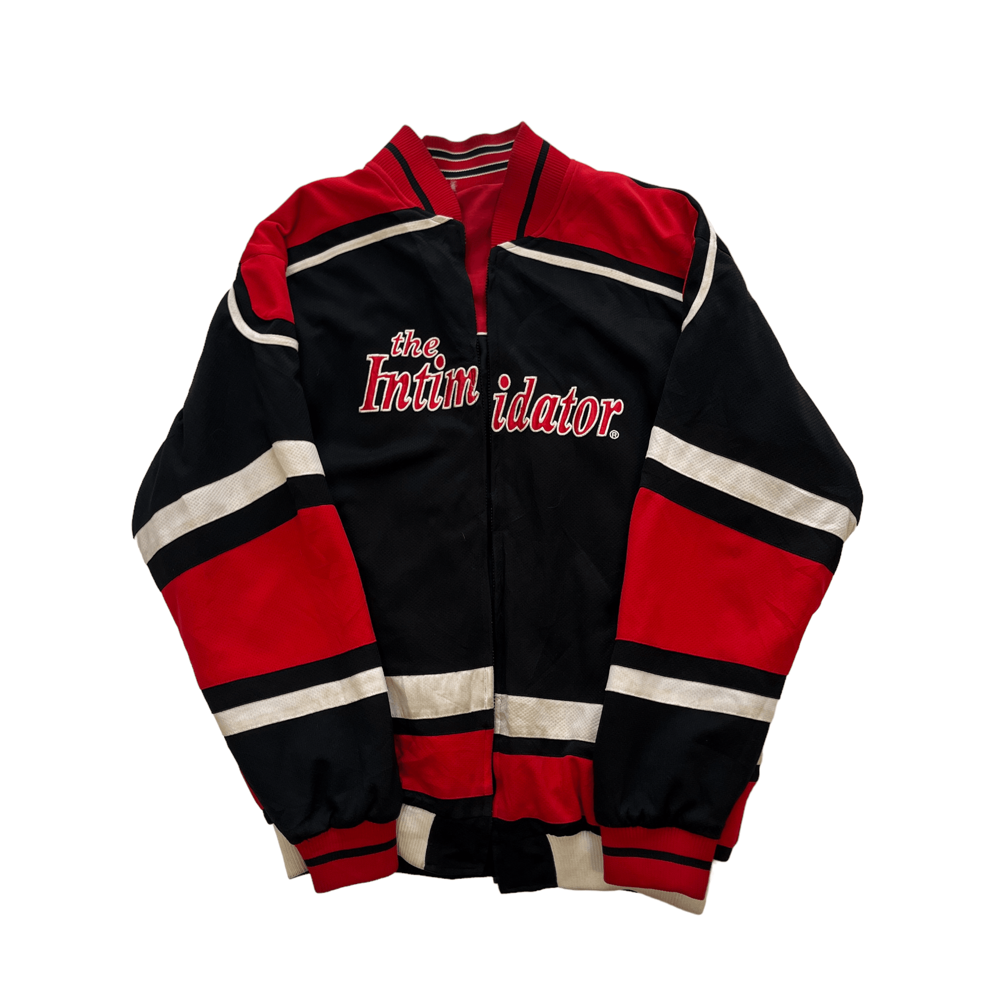 Vintage Black + Red NASCAR Reversible Racing Jacket - Extra Large - The Streetwear Studio