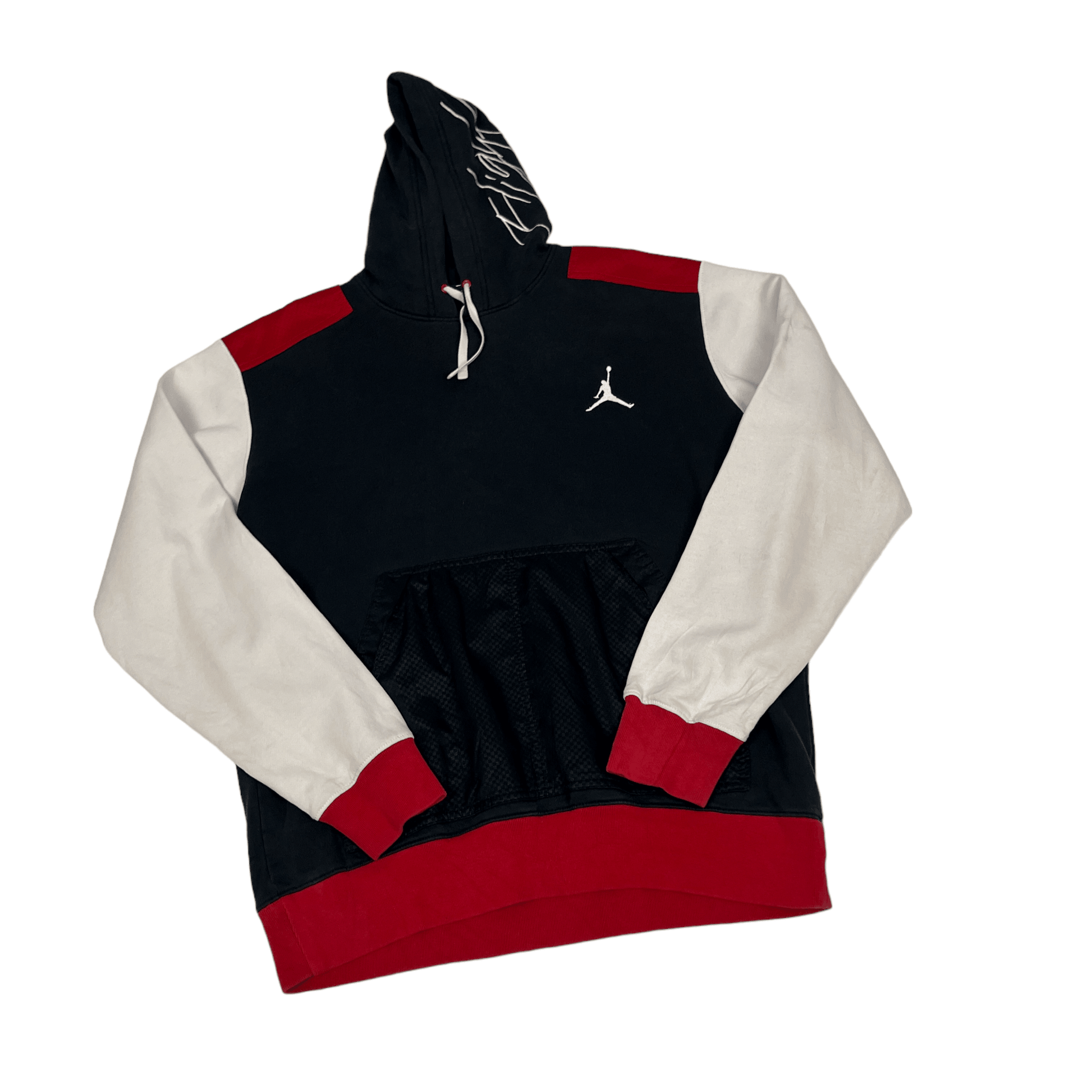 Vintage Black, White + Red Air Jordan Hoodie - Large - The Streetwear Studio