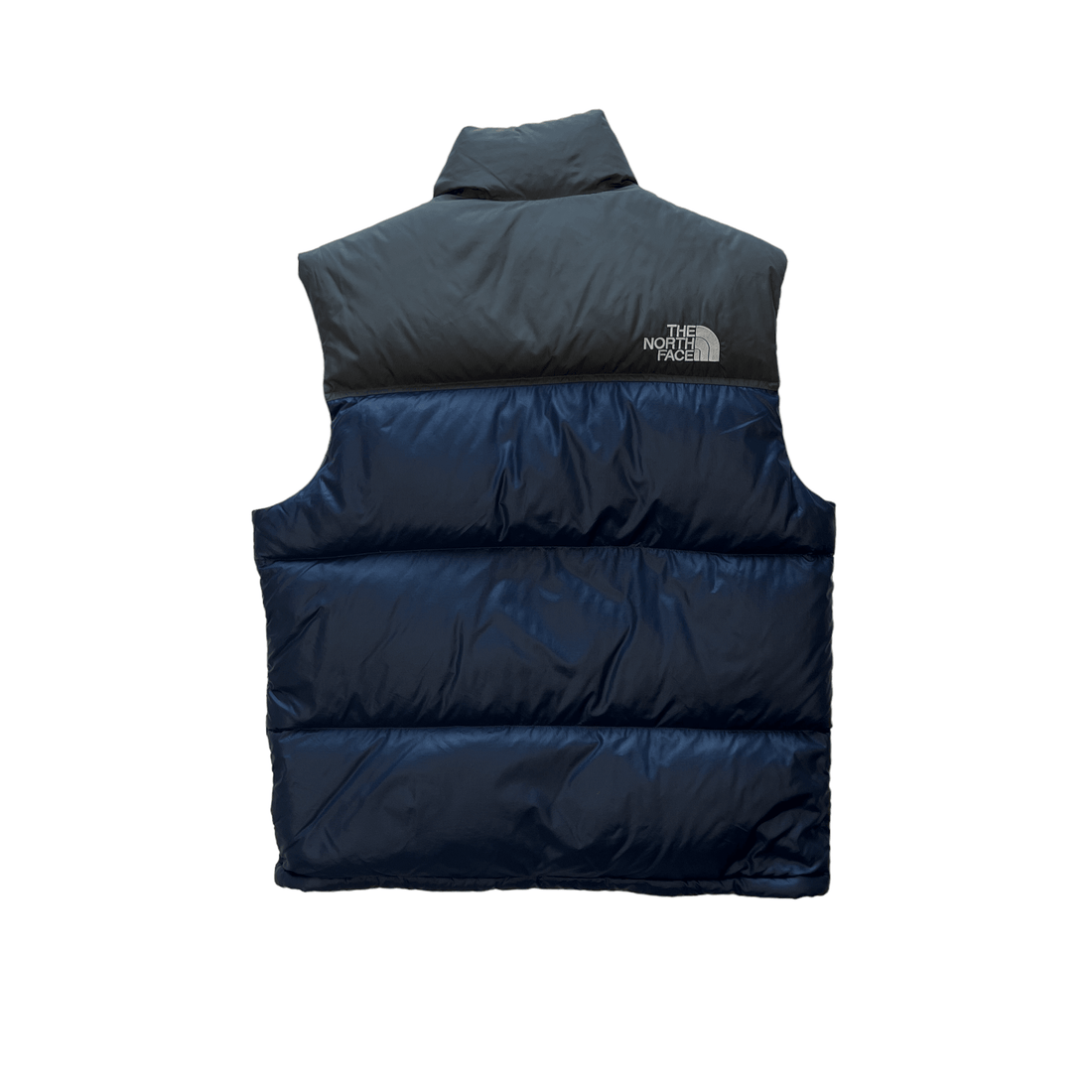 Vintage Blue + Grey The North Face (TNF) Puffer Gilet - Extra Large - The Streetwear Studio