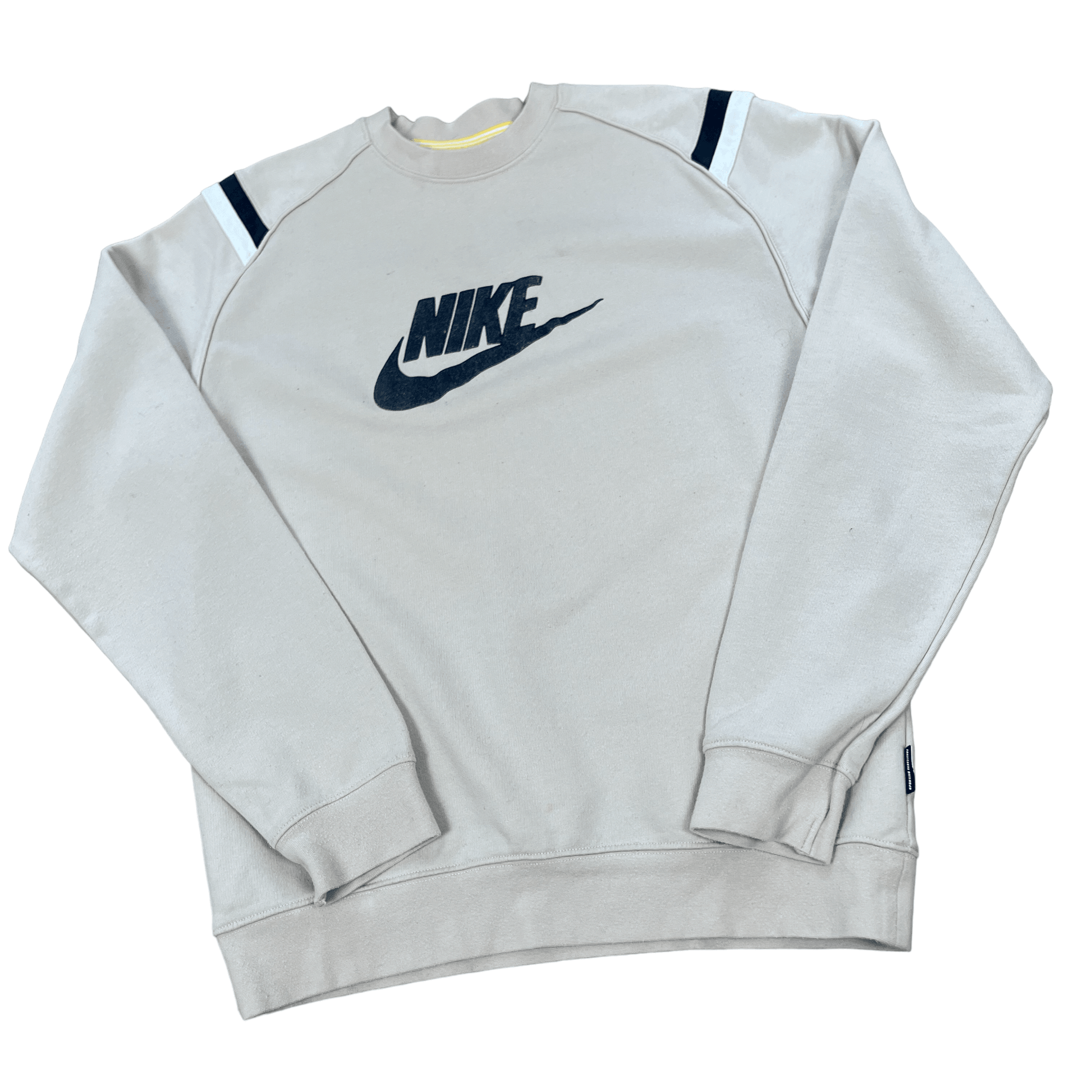 Vintage Cream Nike Spell-Out Sweatshirt - Medium - The Streetwear Studio