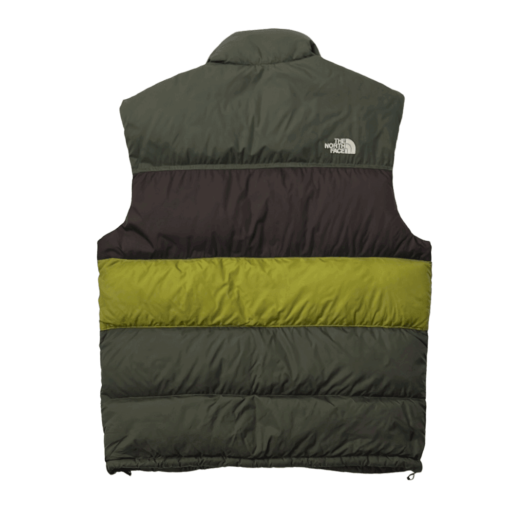 Vintage Green, Yellow + Brown The North Face (TNF) 700 Puffer Gilet - Large - The Streetwear Studio