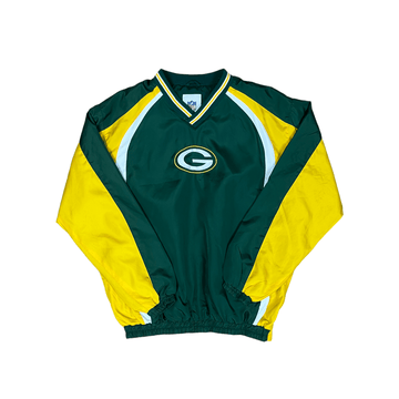 Vintage Green + Yellow NFL Green Bay Packers Pullover - Large - The Streetwear Studio