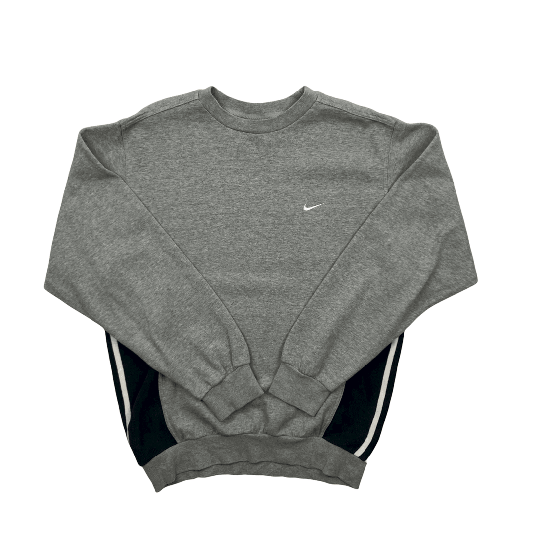 Vintage Grey, Navy Blue + White Nike Sweatshirt - Small - The Streetwear Studio