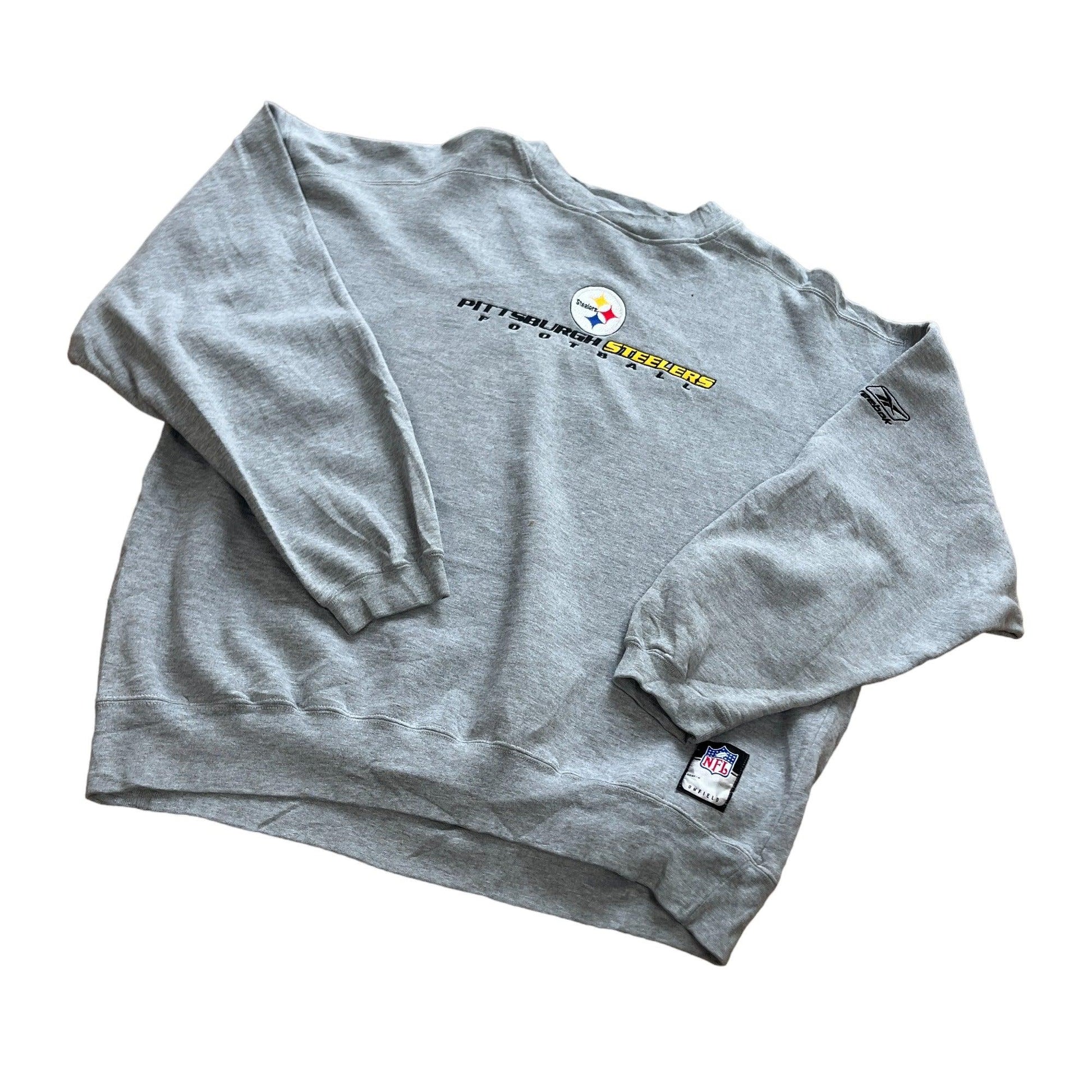 Vintage Grey Pittsburgh Steelers Sweatshirt - Extra Large - The Streetwear Studio