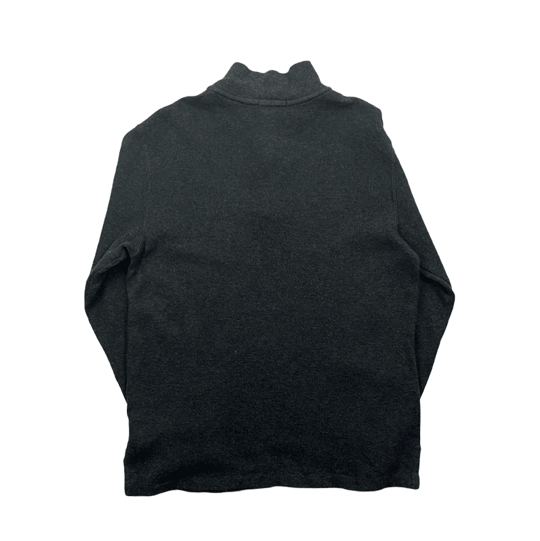 Vintage Grey Polo Ralph Lauren Quarter Zip Sweatshirt - Extra Small - The Streetwear Studio