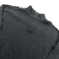 Vintage Grey Polo Ralph Lauren Quarter Zip Sweatshirt - Extra Small - The Streetwear Studio
