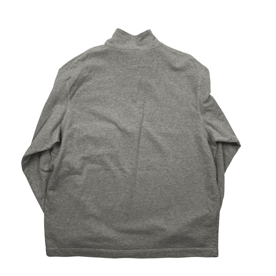 Vintage Grey Ralph Lauren Polo Sport Spell-Out Quarter Zip Sweatshirt - Extra Large - The Streetwear Studio
