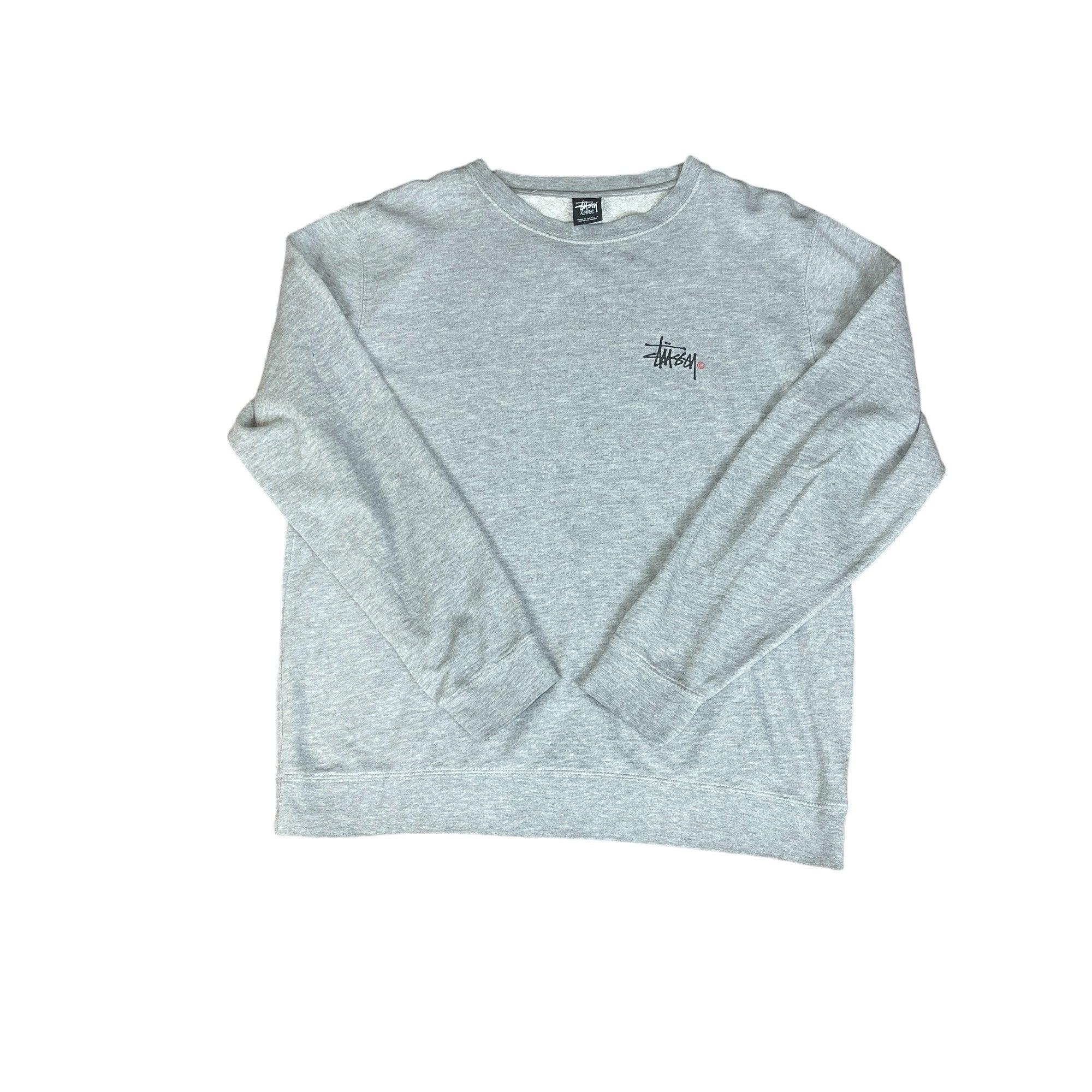 Vintage Grey Stussy Sweatshirt - Extra Large - The Streetwear Studio