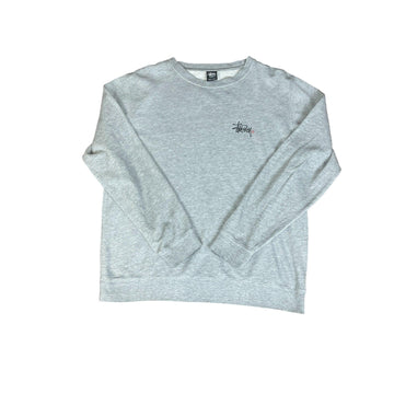 Vintage Grey Stussy Sweatshirt - Extra Large - The Streetwear Studio