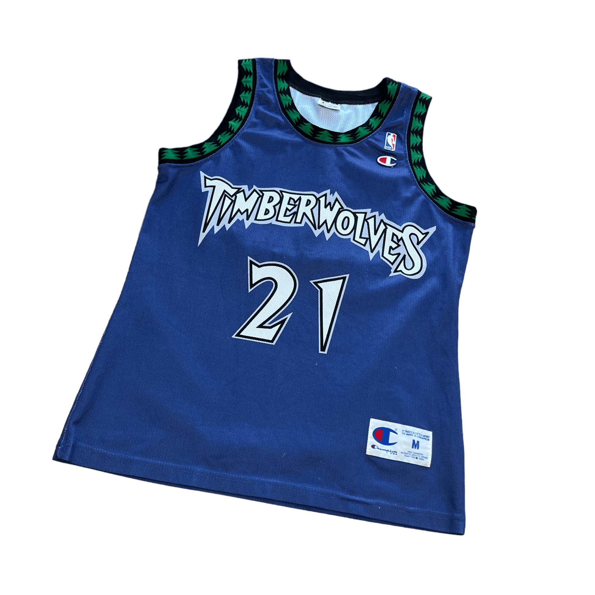 Vintage Purple Champion NBA Timberwolves Basketball Tee - Medium - The Streetwear Studio