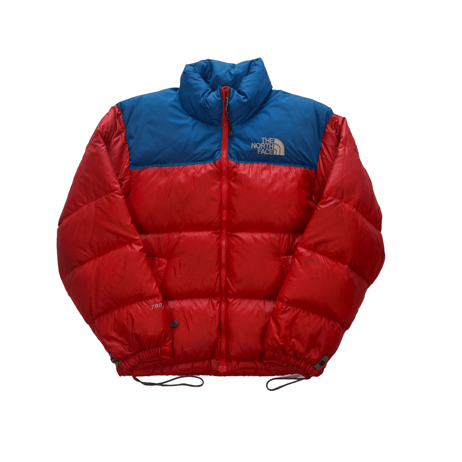 Red north shop face bubble coat