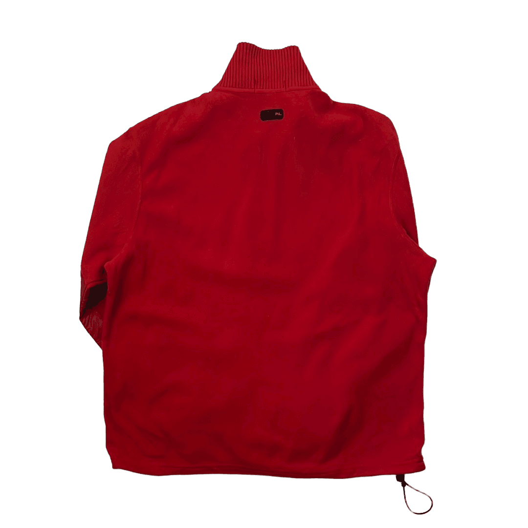 Vintage Red Ralph Lauren Quarter Zip Fleece - Large - The Streetwear Studio