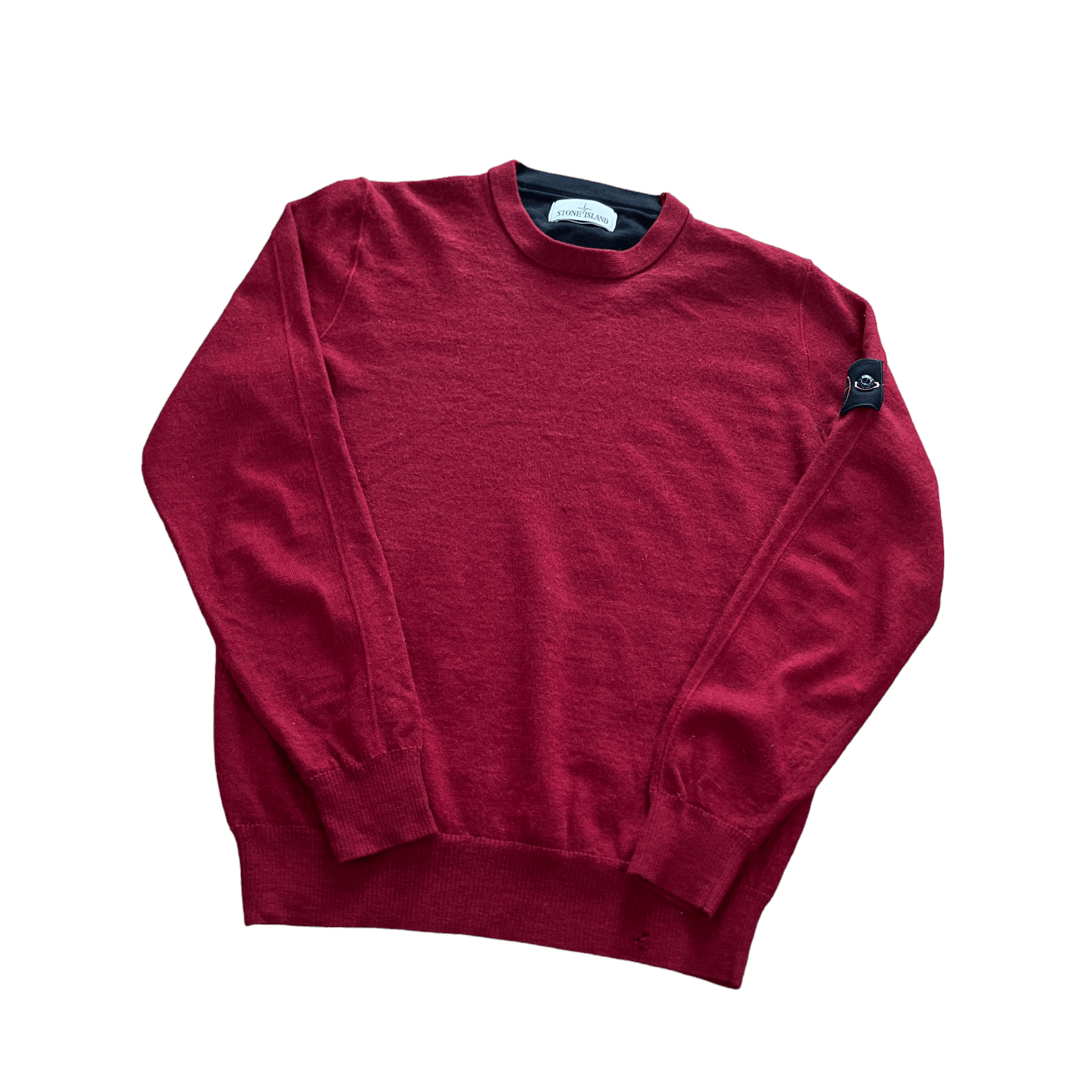 Vintage Red Stone Island Sweatshirt - Recommended Size - Small - The Streetwear Studio