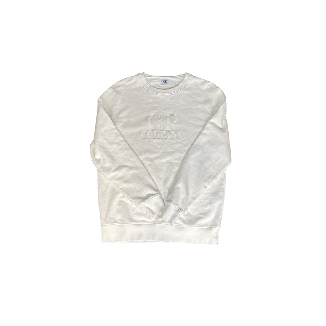 Vintage White CP Company Sweatshirt - Large - The Streetwear Studio