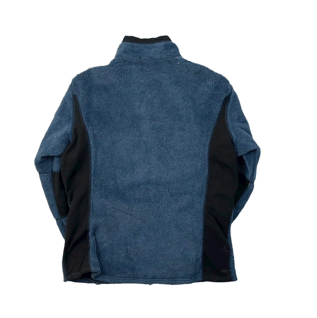 Vintage Women's Blue + Black Patagonia Full Zip Fleece - Large - The Streetwear Studio