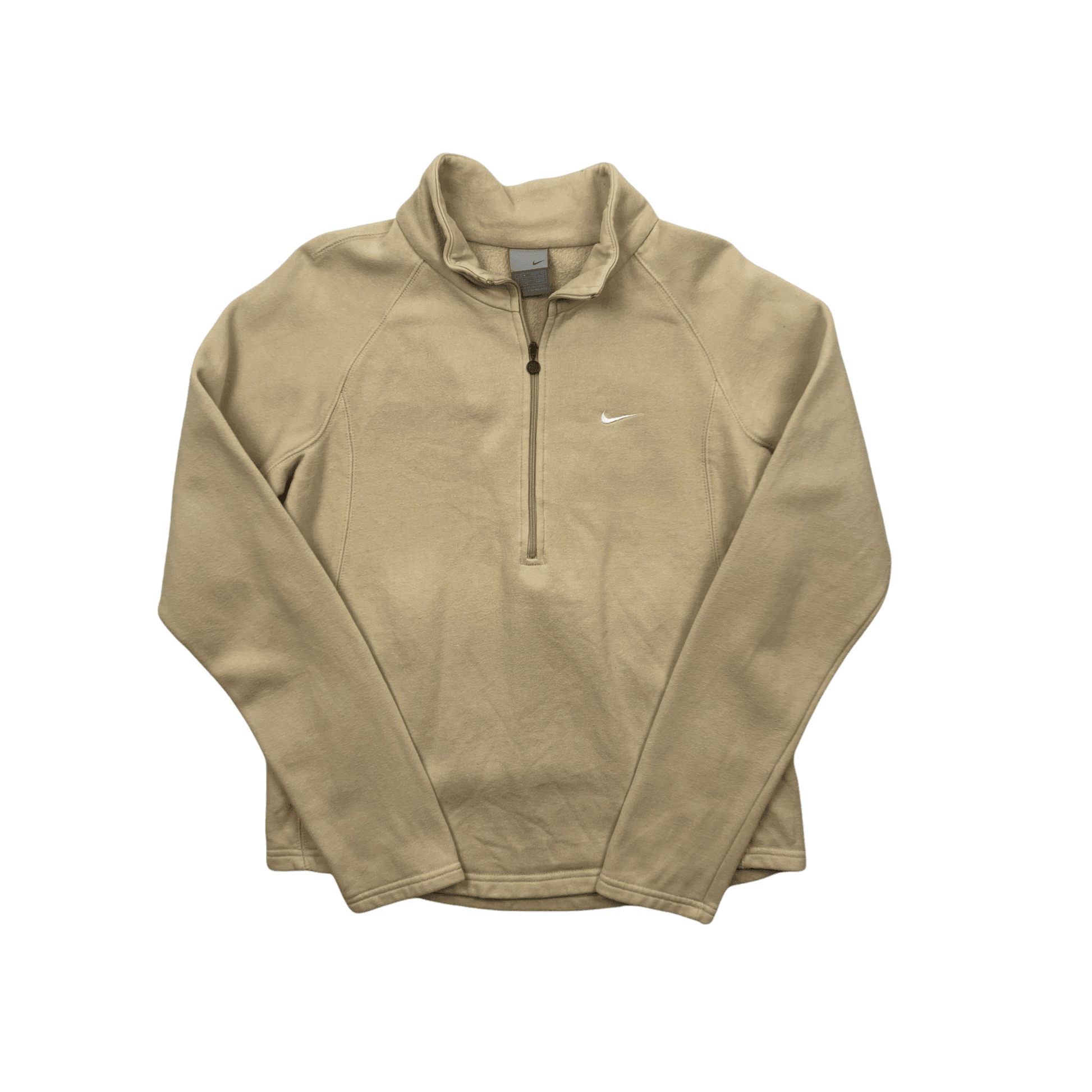 Vintage Women’s Cream Half Zip Sweatshirt - Medium - The Streetwear Studio