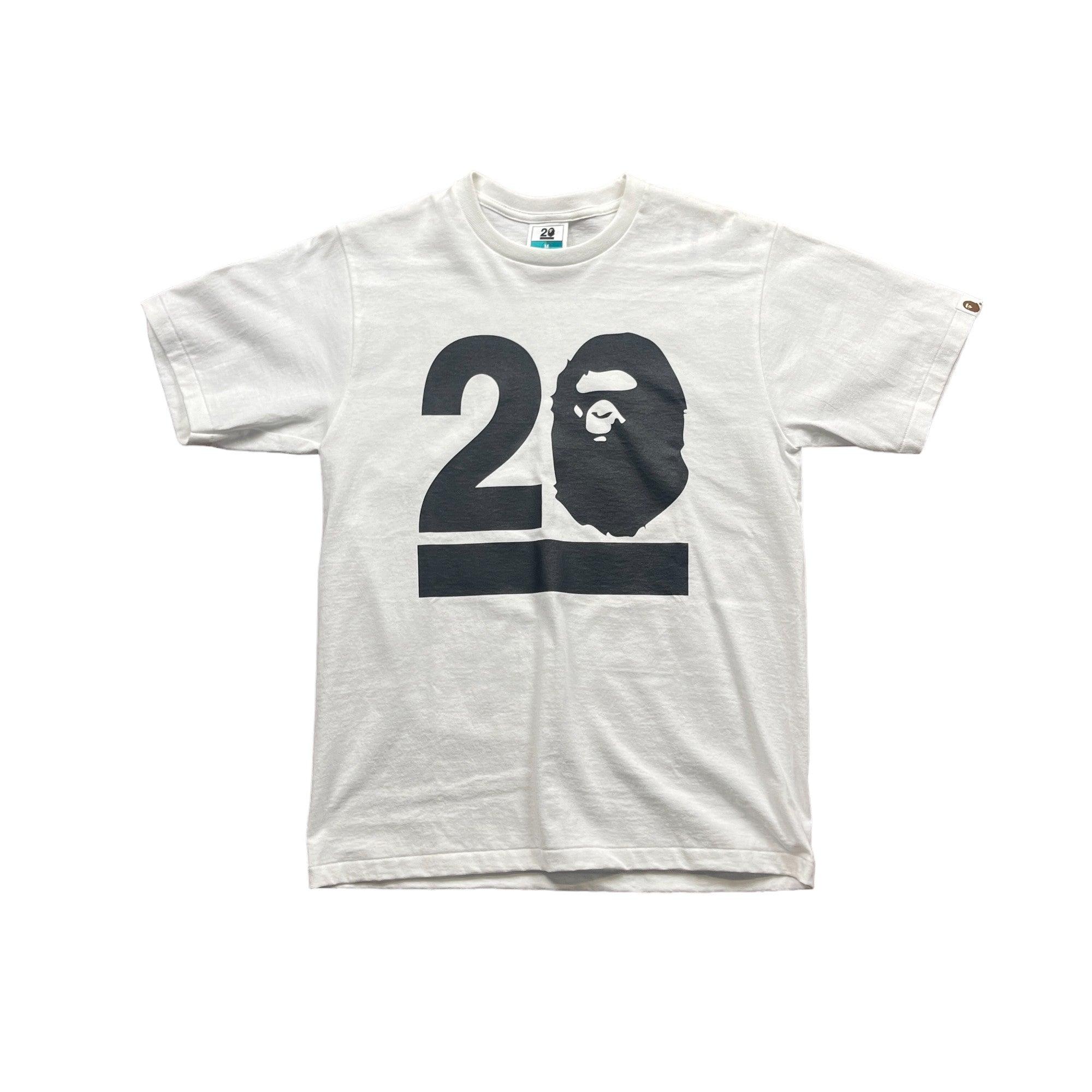 White A Bathing Ape (BAPE) 20th Anniversary Tee - Medium - The Streetwear Studio