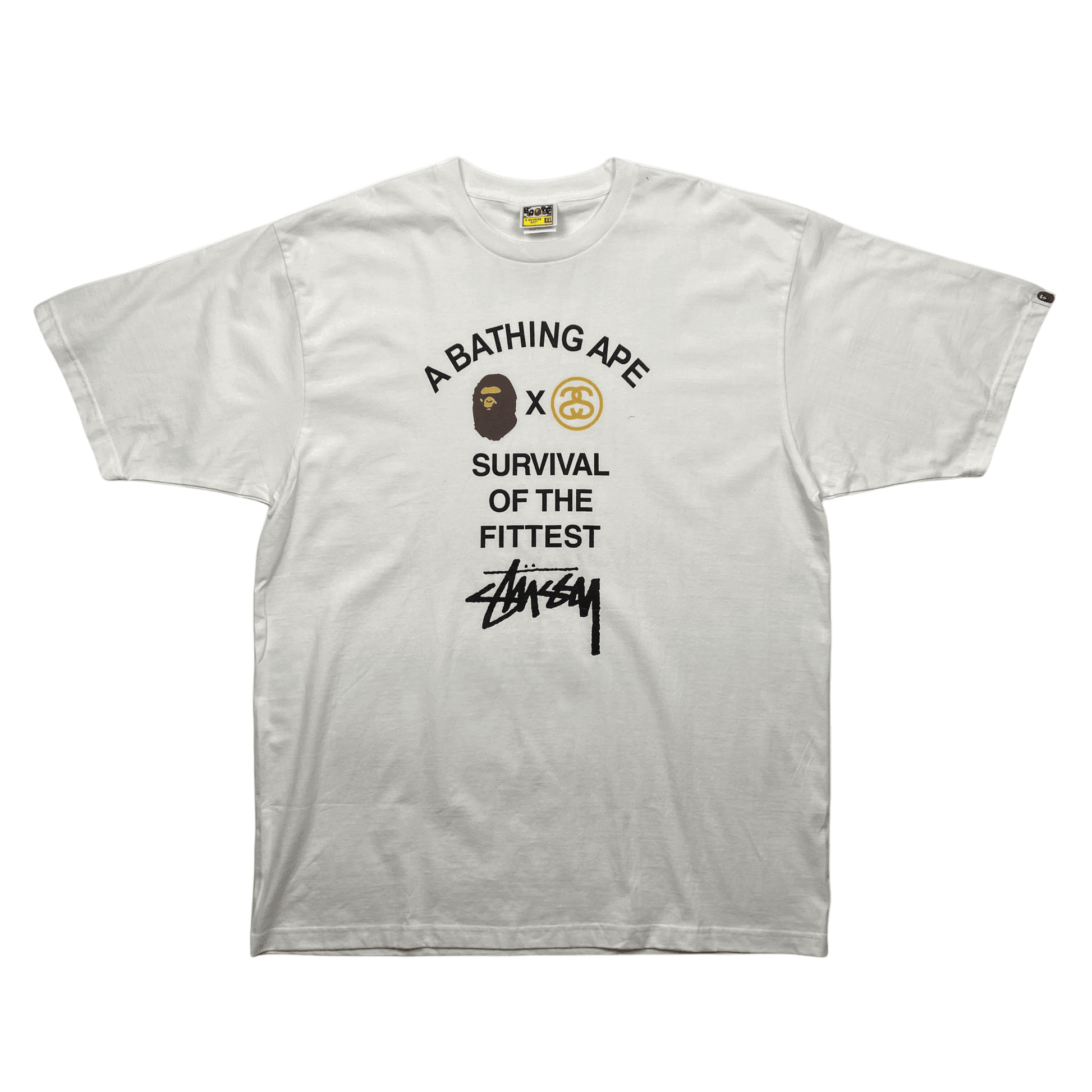 White A Bathing Ape BAPE x Stussy Tee XXL
