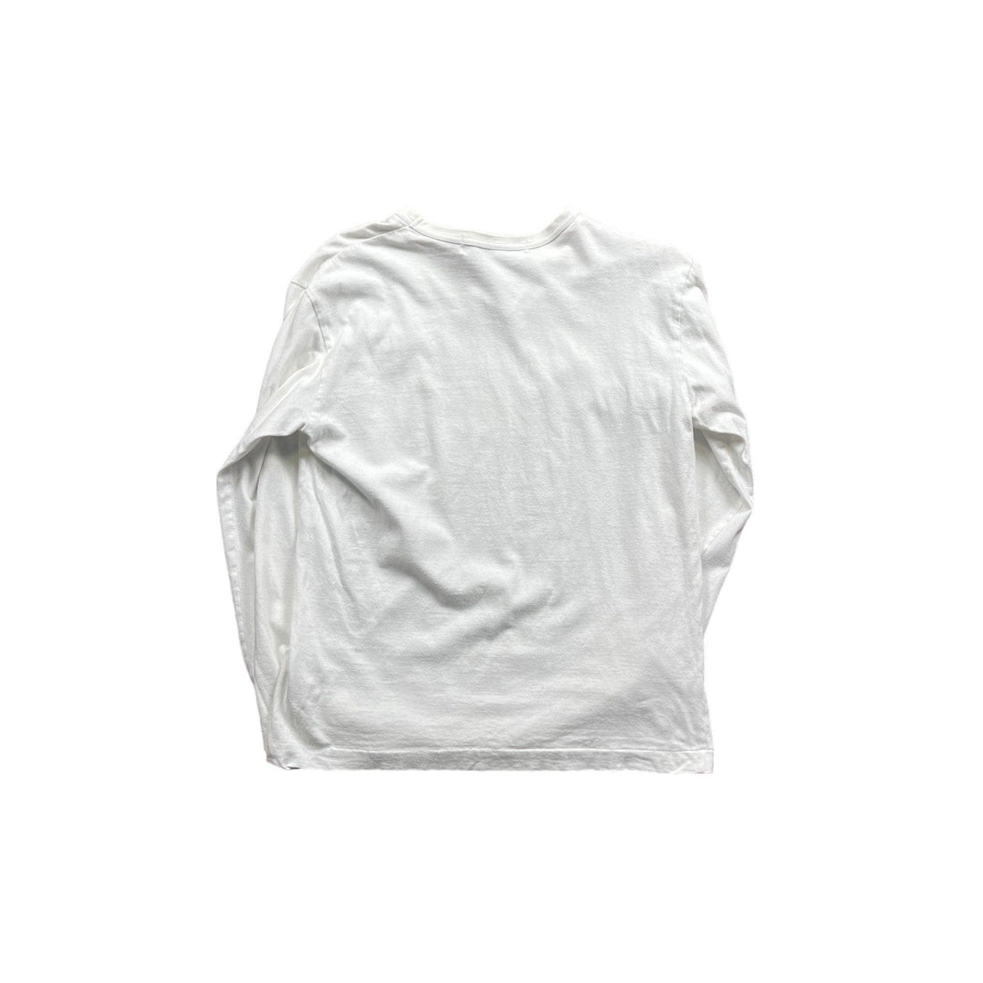 White Comme Des Garcons (CDG) Long Sleeve Tee - Large (Recommended Size - Medium) - The Streetwear Studio
