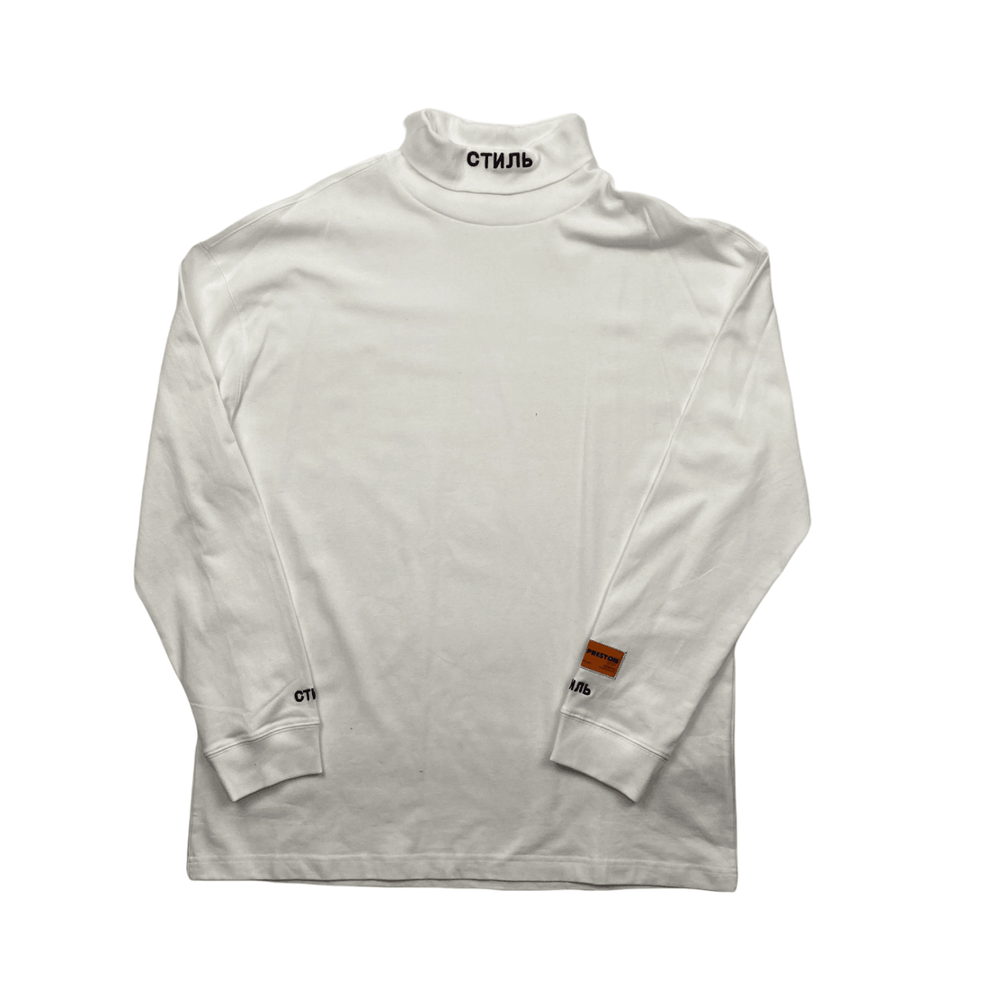 White Heron Preston Long Sleeve Tee - Large - The Streetwear Studio