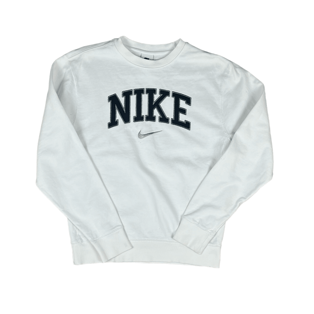 White Nike Spell-Out Sweatshirt - Extra Small - The Streetwear Studio